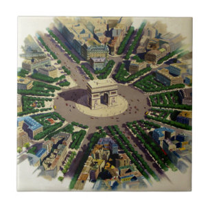 Carreau En Céramique Arc de Triomphe vintage Paris