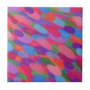 Carreau En Céramique Arc-en-ciel droplets colorés Motif Abstrait