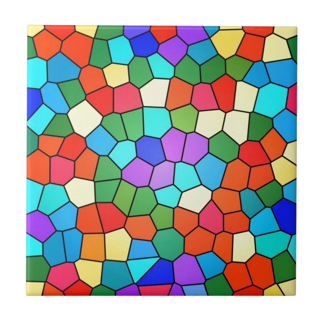 Carreau En Céramique Arc-en-ciel mosaïque (Devant)