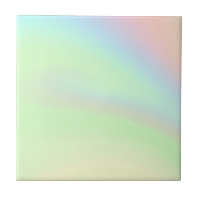 Carreau En Céramique Arc-en-ciel pastel de couleur (Devant)