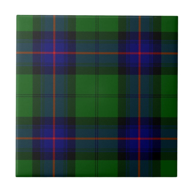 Carreau En Céramique Armstrong tartan bleu et vert plaid (Devant)
