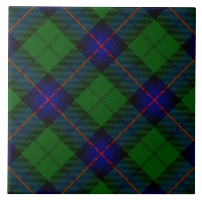Carreau En Céramique Armstrong tartan bleu et vert plaid (Devant)