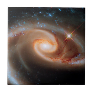 Carreau En Céramique Arp 273 galaxies de la rose photo de l'espace Hubb