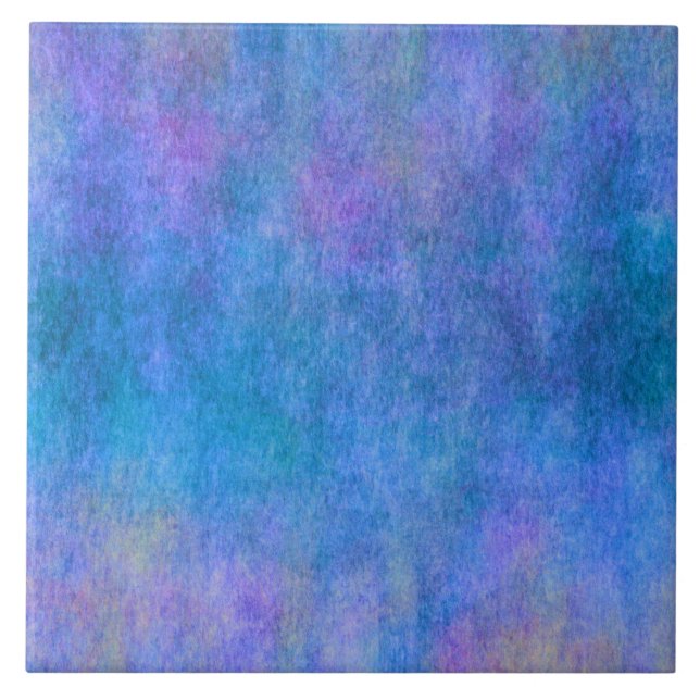 Carreau En Céramique Arrière - plan bleu pourpre de texture d'aquarelle (Devant)