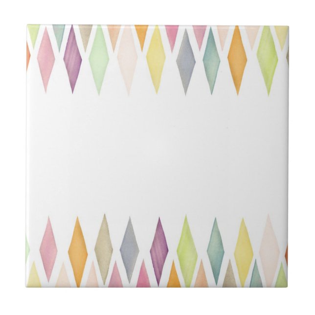 Carreau En Céramique Arrière - plan conçu d'aquarelle (Devant)