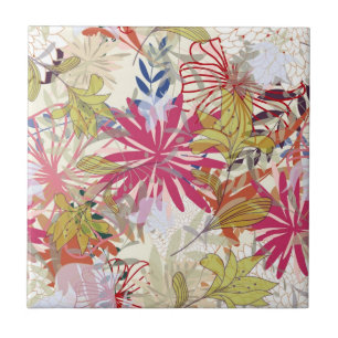 Carreau En Céramique Arrière - plan floral 6