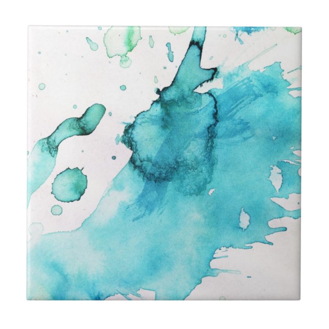 Carreau En Céramique Arrière - plan peint à la main 2 d'aquarelle (Devant)