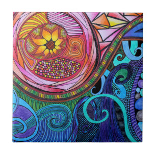 Carreau En Céramique Art abstrait coloré moderne