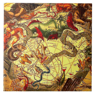 Carreau En Céramique Art antique de cru de mythologie d'astrologie