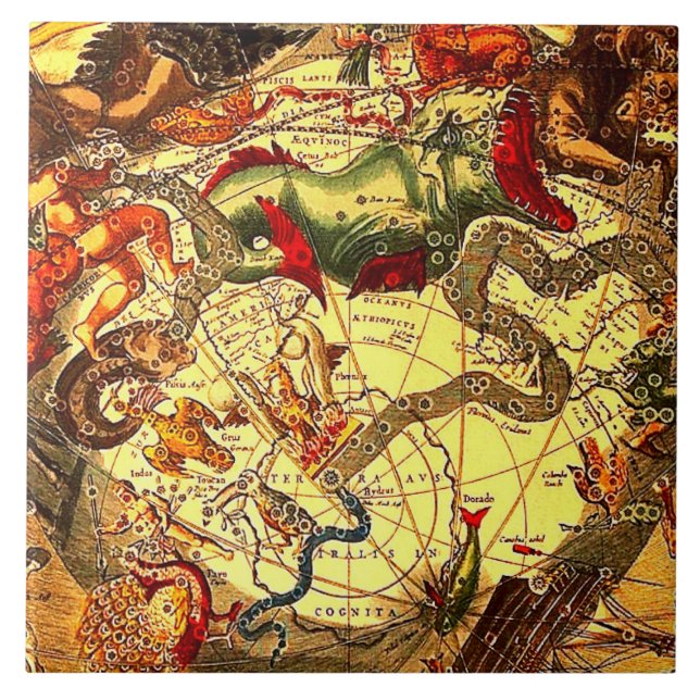 Carreau En Céramique Art antique de cru de mythologie d'astrologie (Devant)