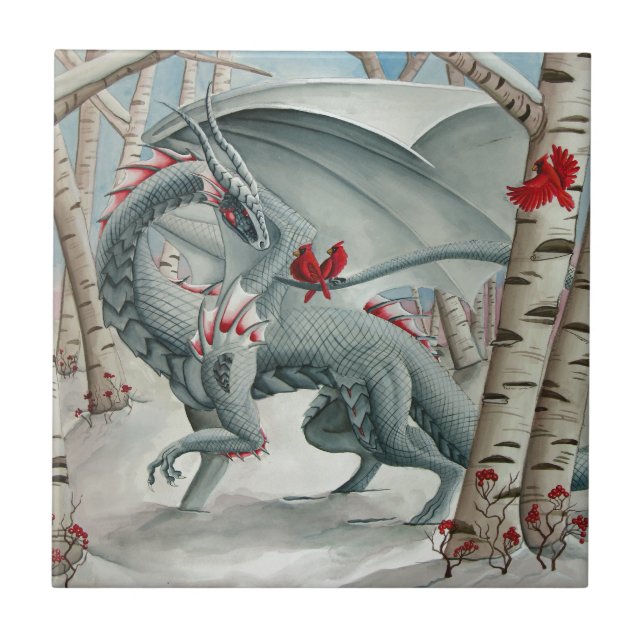 Carreau En Céramique Art de dragon, art d'imaginaire, Madame de la (Devant)