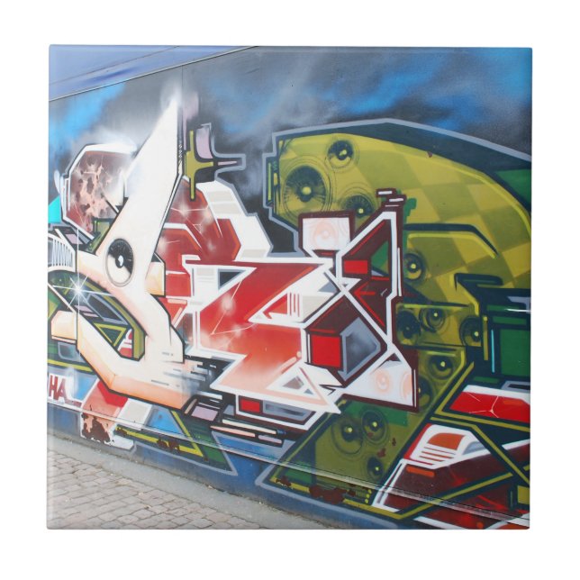 Carreau En Céramique Art de graffiti de rue de Copenhague (Devant)