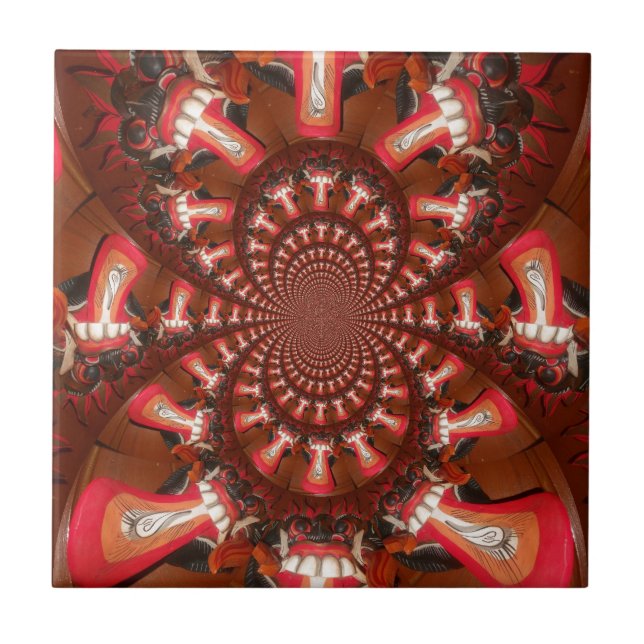 Carreau En Céramique Art de langue kaléidoscope Impression/graphique (Devant)