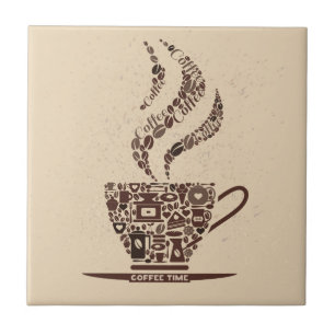 Carreau En Céramique Art de tasse de café pour votre cuisine