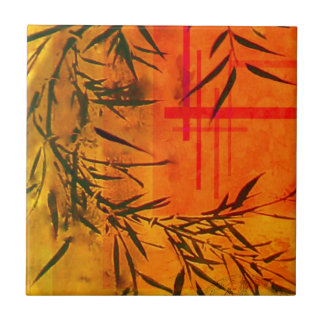 Carreau En Céramique Art en bambou asiatique
