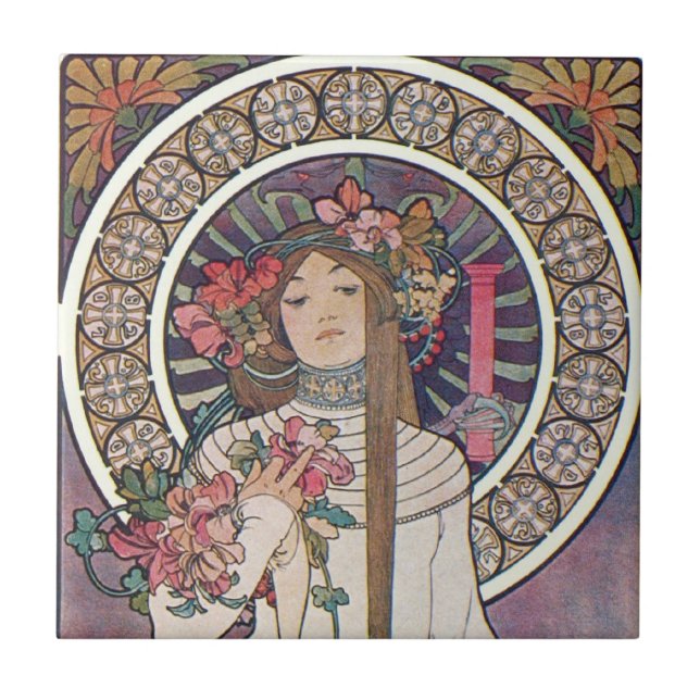Carreau En Céramique Art nouveau vintage (Devant)