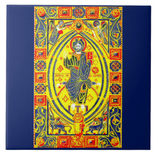 Carreau En Céramique Art populaire byzantin Jésus