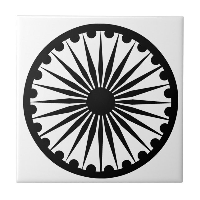 Carreau En Céramique Ashoka Chakra (Devant)