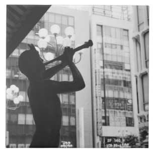 Carreau En Céramique Asie, Japon, Tokyo. Statue de musique, Shibuyaku