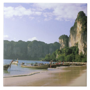 Carreau En Céramique Asie, Thaïlande, Krabi. West Railay Beach, longue