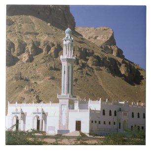 Carreau En Céramique Asie, Yémen, Tarim. Mosquée blanche.