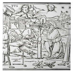 Carreau En Céramique Astrologues Arabes, copie d'une illustration de