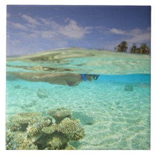 Carreau En Céramique Atoll de Huvadhoo Sud, Maldives Sud, Inde
