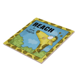 Carreau En Céramique Atteindre New Heights Giraffe