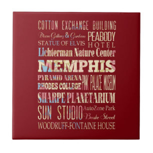 Carreau En Céramique Attractions et endroits célèbres de Memphis,