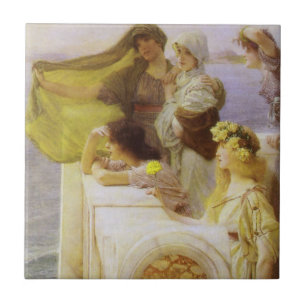 Carreau En Céramique Au berceau d'Aphrodite par Sir Lawrence Alma Tadem