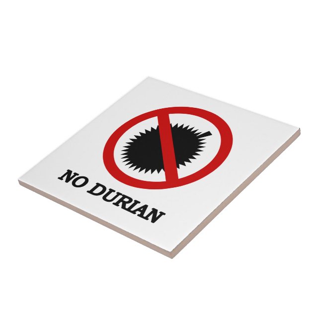 Carreau En Céramique AUCUN signe de fruit tropical de durian (Côté)