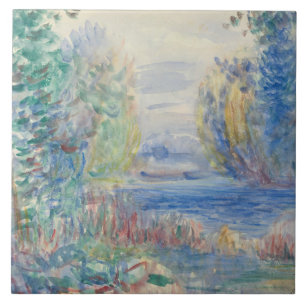 Carreau En Céramique Auguste Renoir - Paysage fluvial