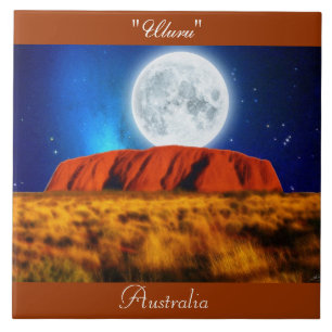 Carreau En Céramique Australian Outback Ayers Rock "Uluru 6' Art Tile