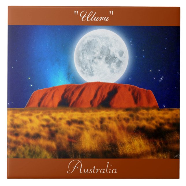 Carreau En Céramique Australian Outback Ayers Rock "Uluru 6' Art Tile (Devant)