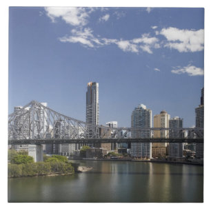 Carreau En Céramique Australie, Queensland, Brisbane, Story Bridge,