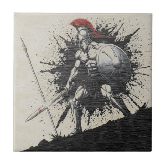 Carreau en céramique avec éclaboussure d'encre de