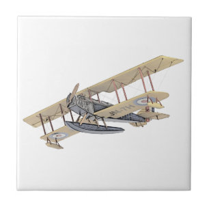 Carreau En Céramique Avion de flotteur de Curtiss JN-4 Jenny