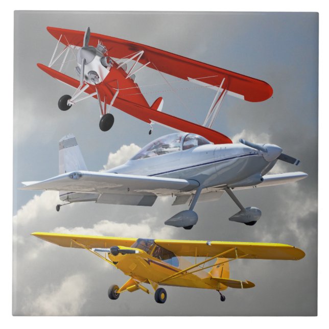 CARREAU EN CÉRAMIQUE AVIONS (Devant)