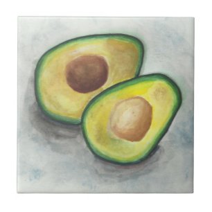 Carreau En Céramique Avocado en aquarelle