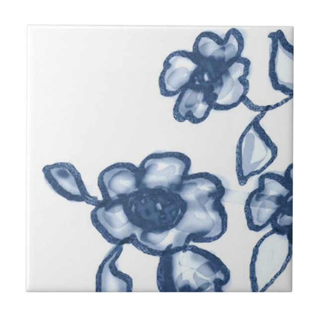 Carreau En Céramique B1 - tuile murale de panier de Delft - B1 (Devant)