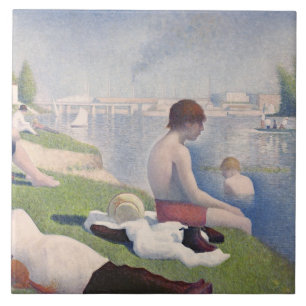 Carreau En Céramique Baigneurs de Georges Pierre Seurat chez