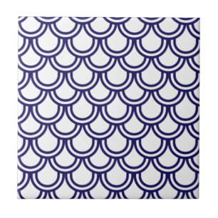 Carreau En Céramique Balances de poissons bleues