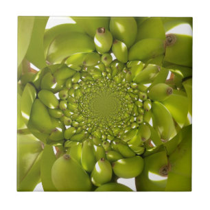 Carreau En Céramique Banane verte Kaleidoscope Art Imprimer/Graphique