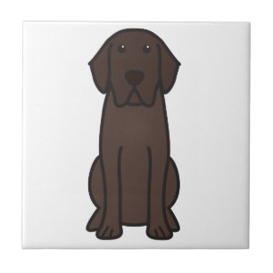 Carreau En Céramique Bande dessinée de chien de labrador retriever