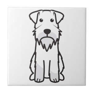 Carreau En Céramique Bande dessinée de chien de Schnauzer miniature