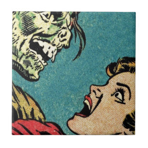 Carreau En Céramique bande dessinée vintage villan