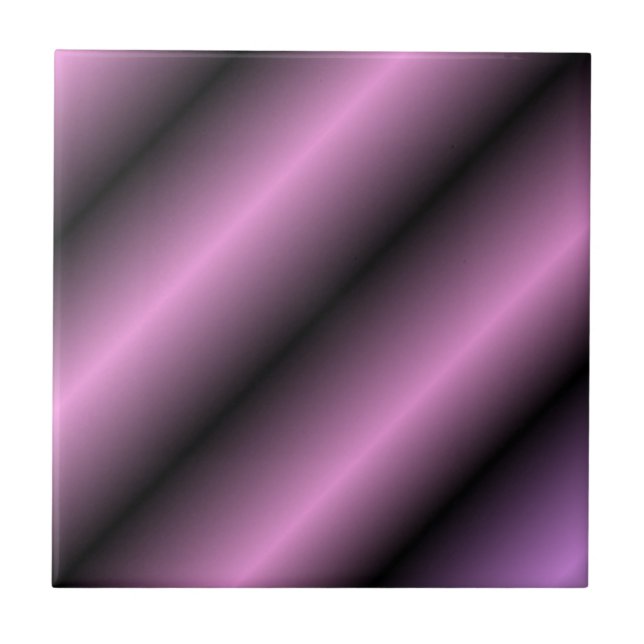 Carreau En Céramique Bande noire et lavande (Devant)