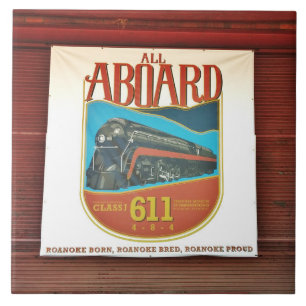 Carreau En Céramique Bannière Norfolk et Western 611 sur tuile