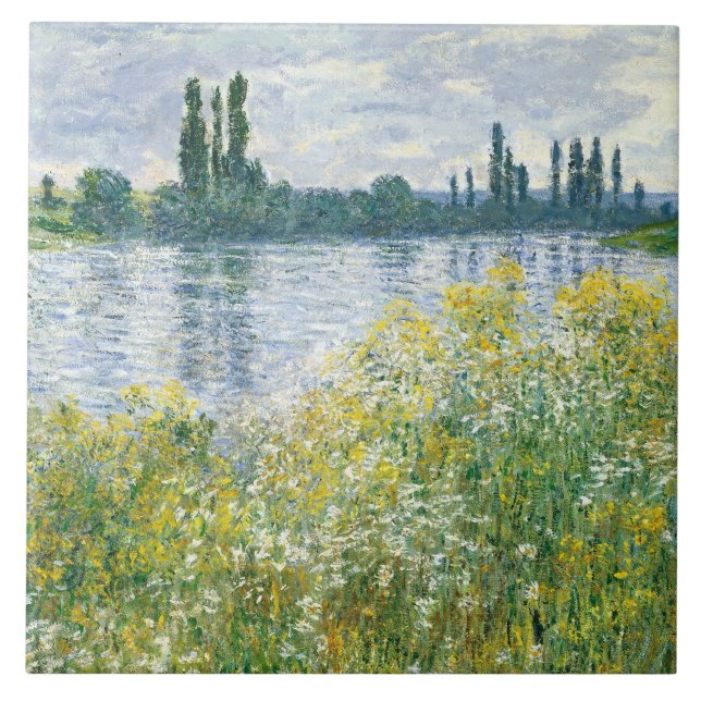 Carreau En Céramique Banques de Claude Monet | de la Seine, Vetheuil, (Devant)