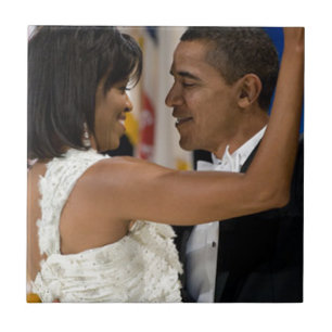 Carreau En Céramique Barack et Michelle Obama